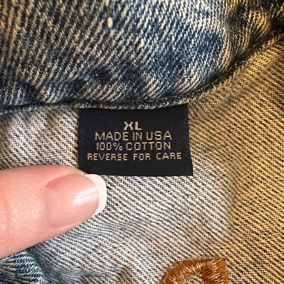 Harley Davidson Embroidered Denim Vest - Size XL - Picture 8 of 11